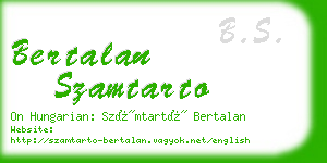 bertalan szamtarto business card